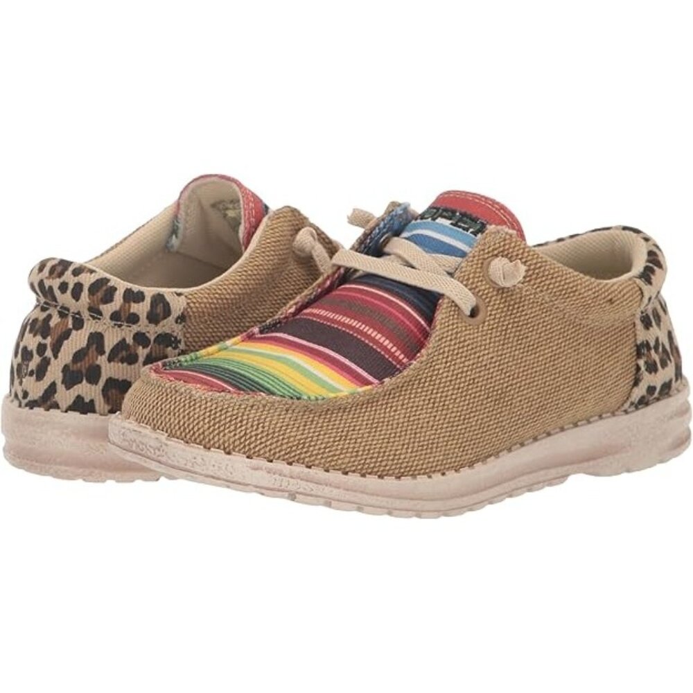 Roper Hang Loose Kids Loafers Size 3 Little Kid Tan Multicolor Moc Toe Slip On